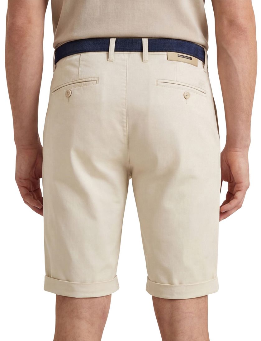 Alberto rob-k slim fit bermuda creme katoen