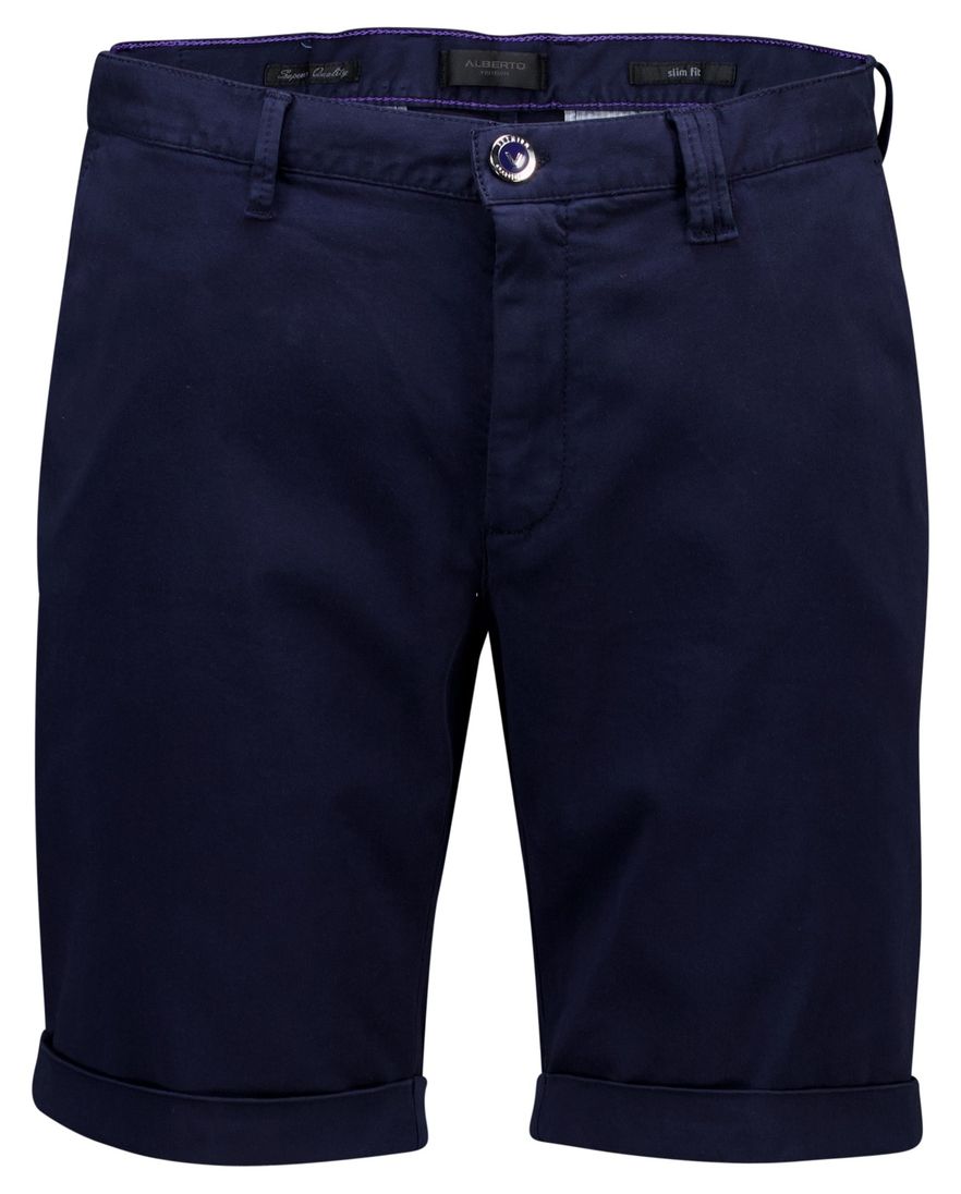 Alberto rob-k slim fit bermuda donkerblauw