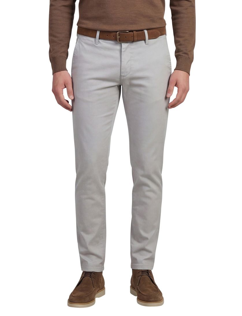 Alberto Pantalon grijs katoen slim fit