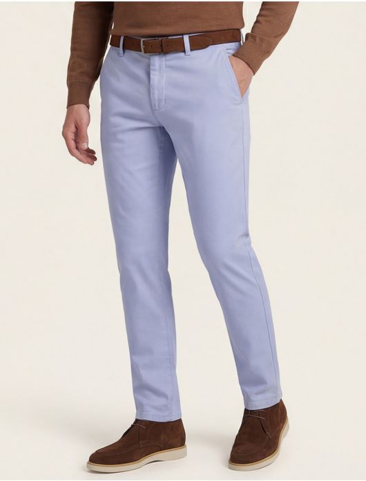 Alberto Rob slim fit pantalon lichtblauw katoen