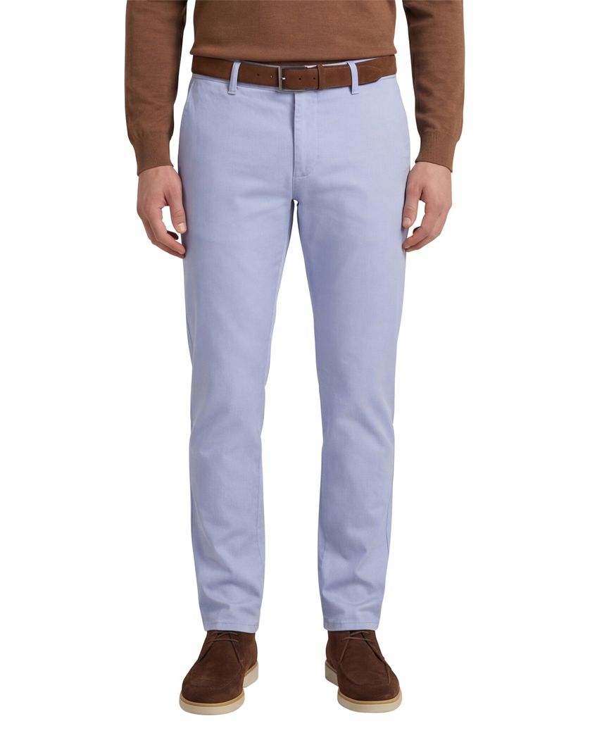 Alberto Rob slim fit pantalon lichtblauw katoen chino