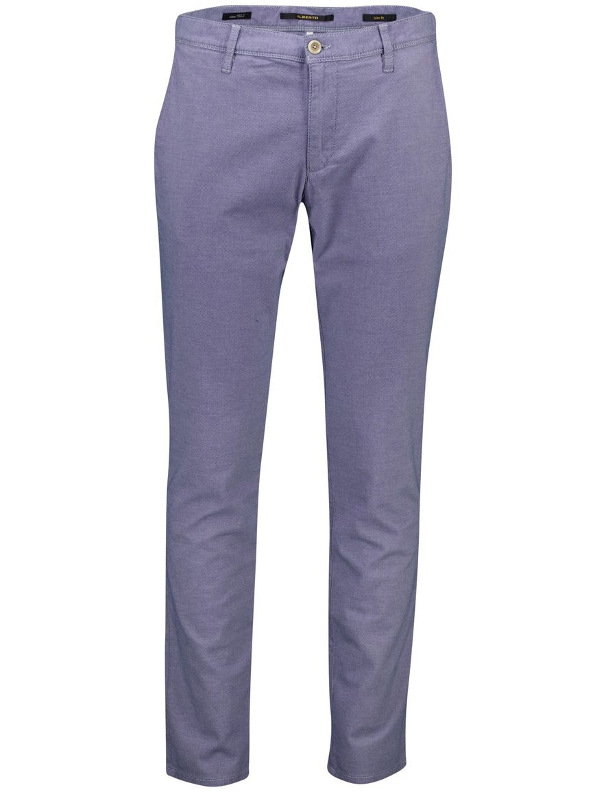 Alberto Pantalon blauw katoen slim fit