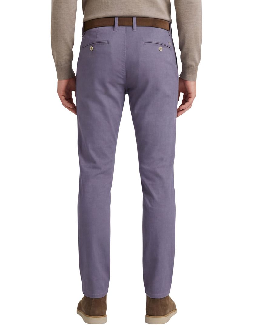 Pantalon Alberto Slim Fit blauw katoen