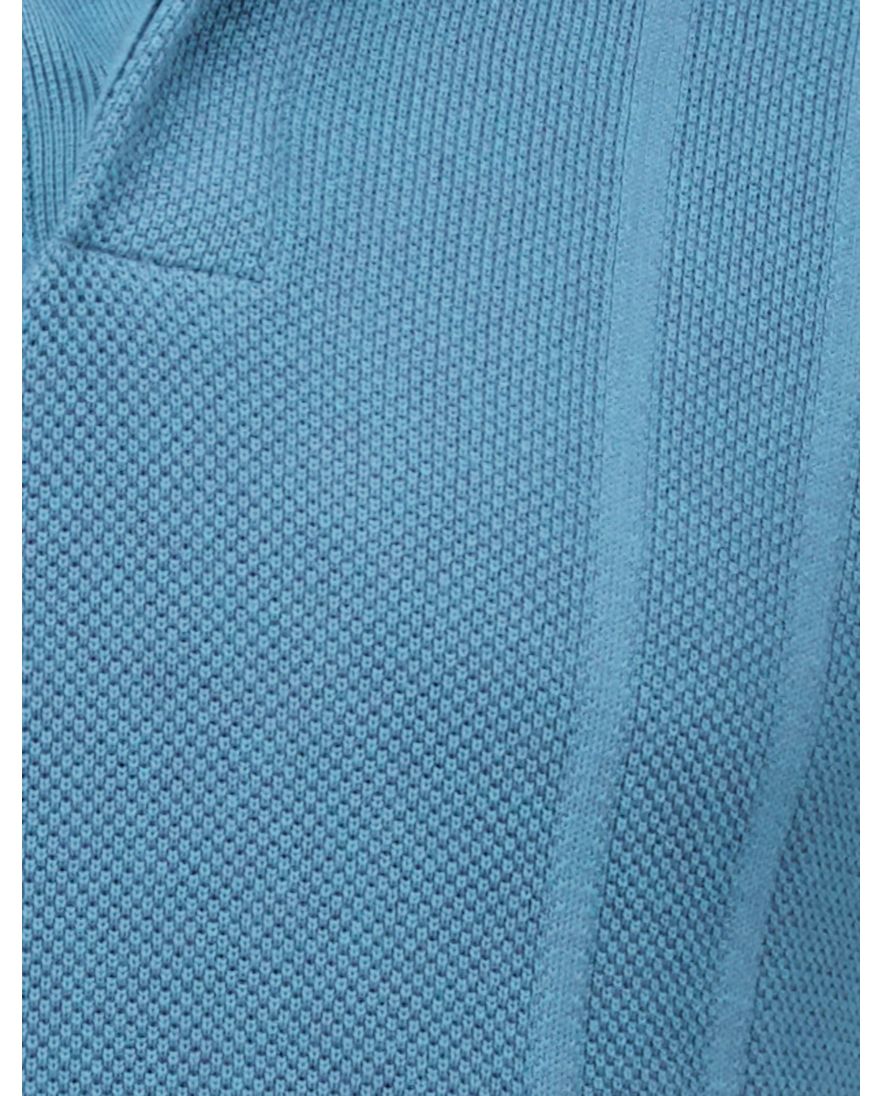 Butcher of Blue Ripley knit polo blauw katoen effen