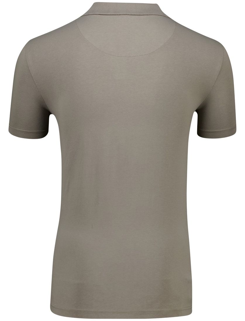 katoenen Butcher of Blue polo grijs effen jersey normale fit
