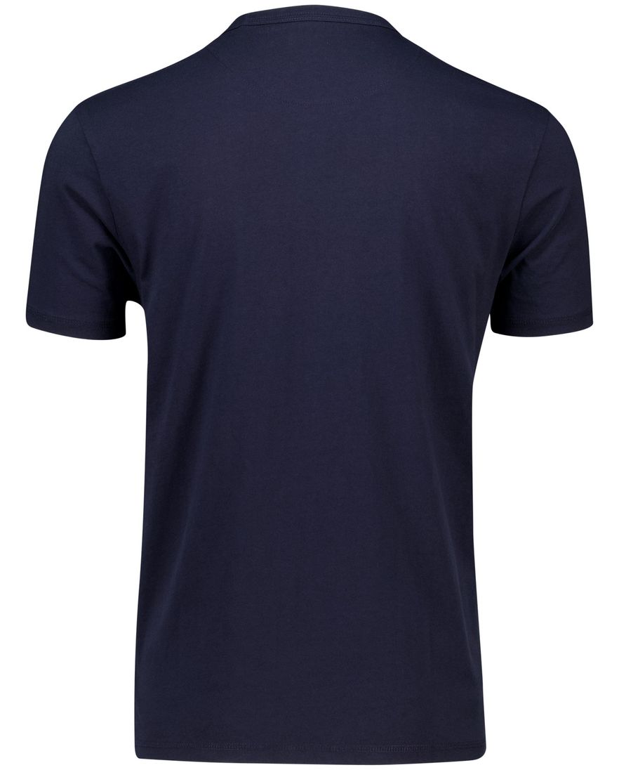 Butcher of Blue t-shirt donkerblauw effen katoen