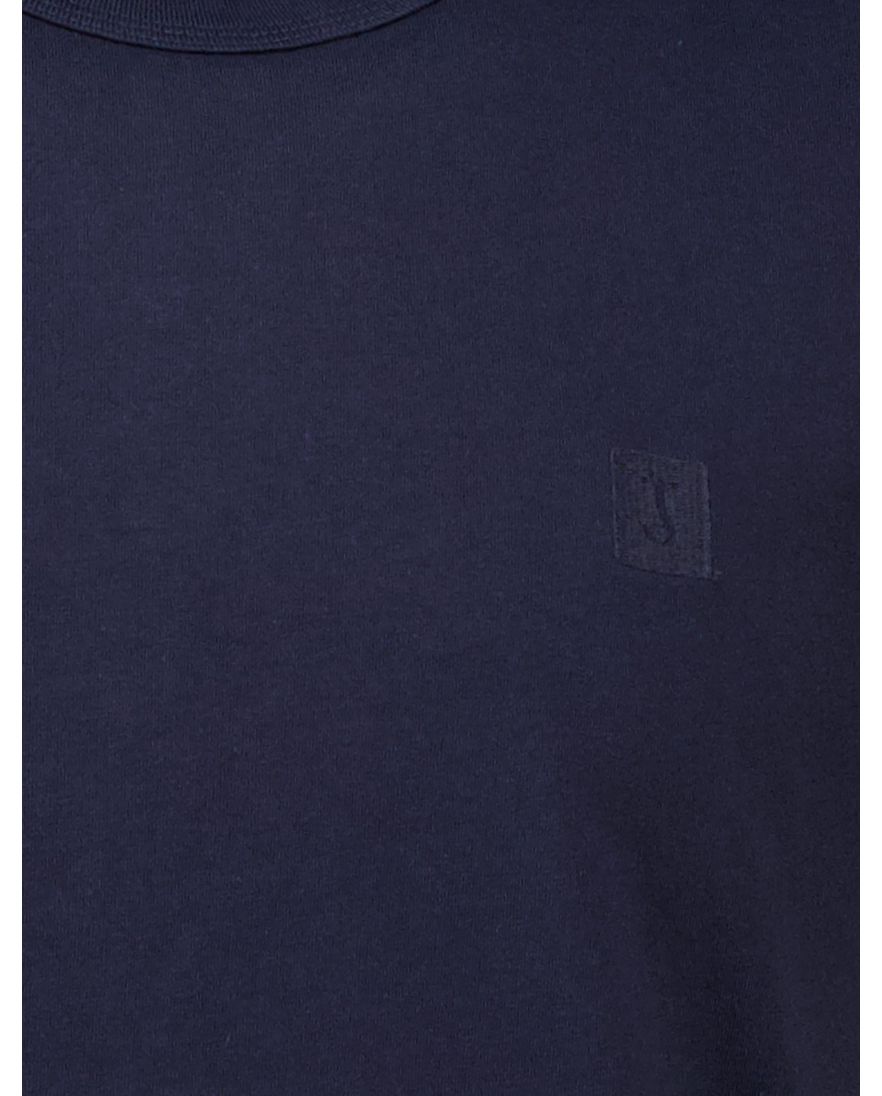 Butcher of Blue t-shirt donkerblauw effen katoen