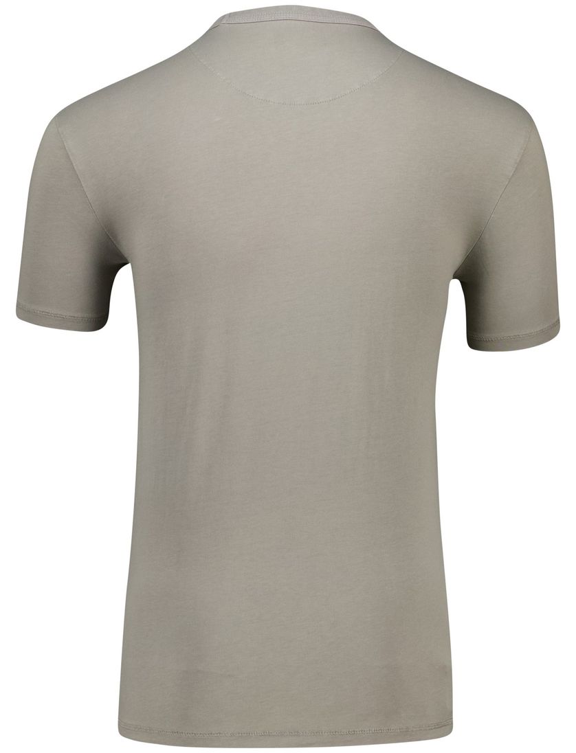 Butcher of Blue T-shirt grijs ronde hals katoen normale fit