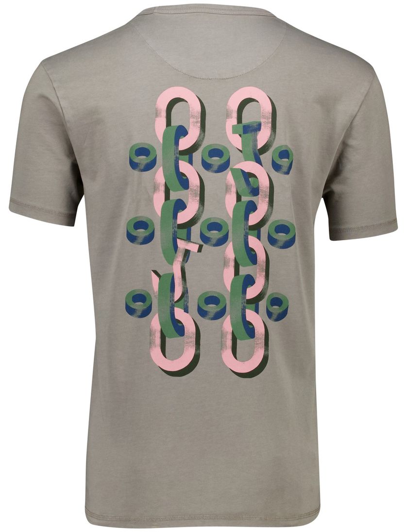 t-shirt Butcher of Blue grijs met opdruk bio katoen