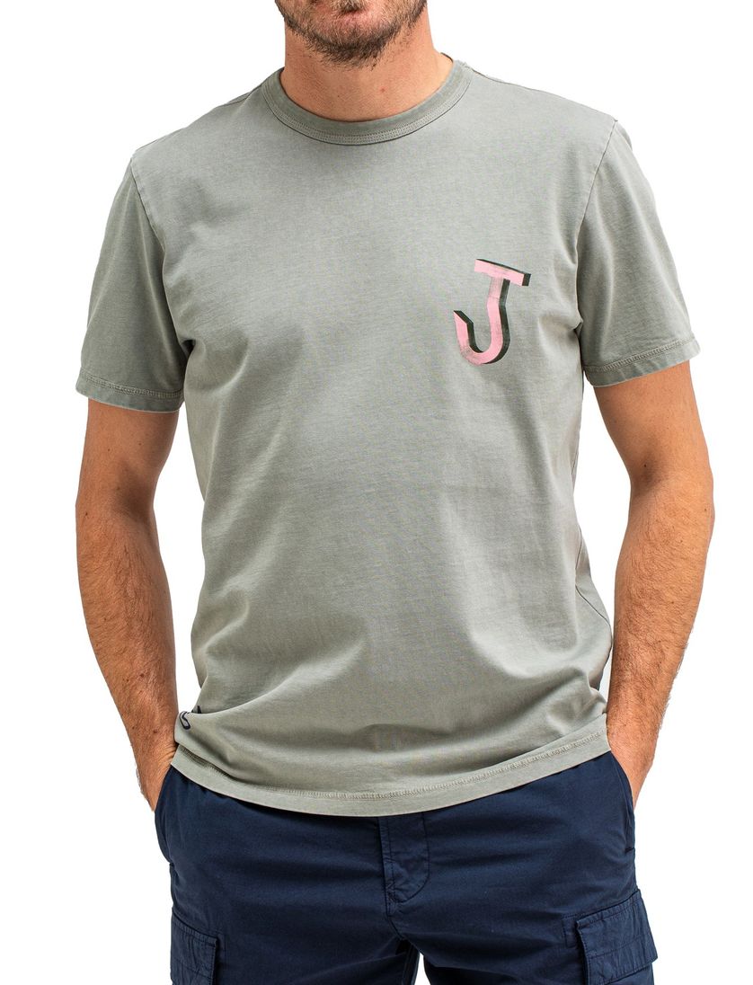 t-shirt Butcher of Blue grijs met opdruk bio katoen