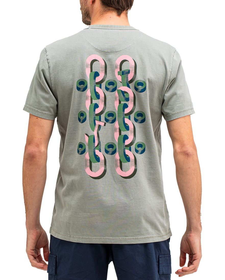 Butcher of Blue t-shirt grijs met opdruk bio katoen