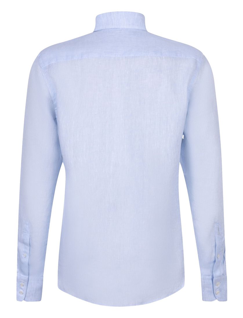 overhemd Cavallaro Firento lichtblauw linnen slim fit