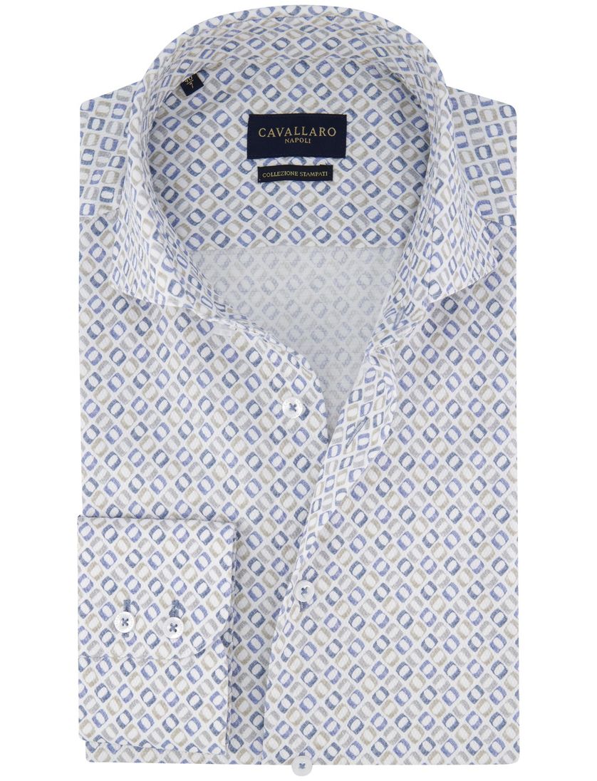 Cavallaro Midoti overhemd grijs ml7 wide collar