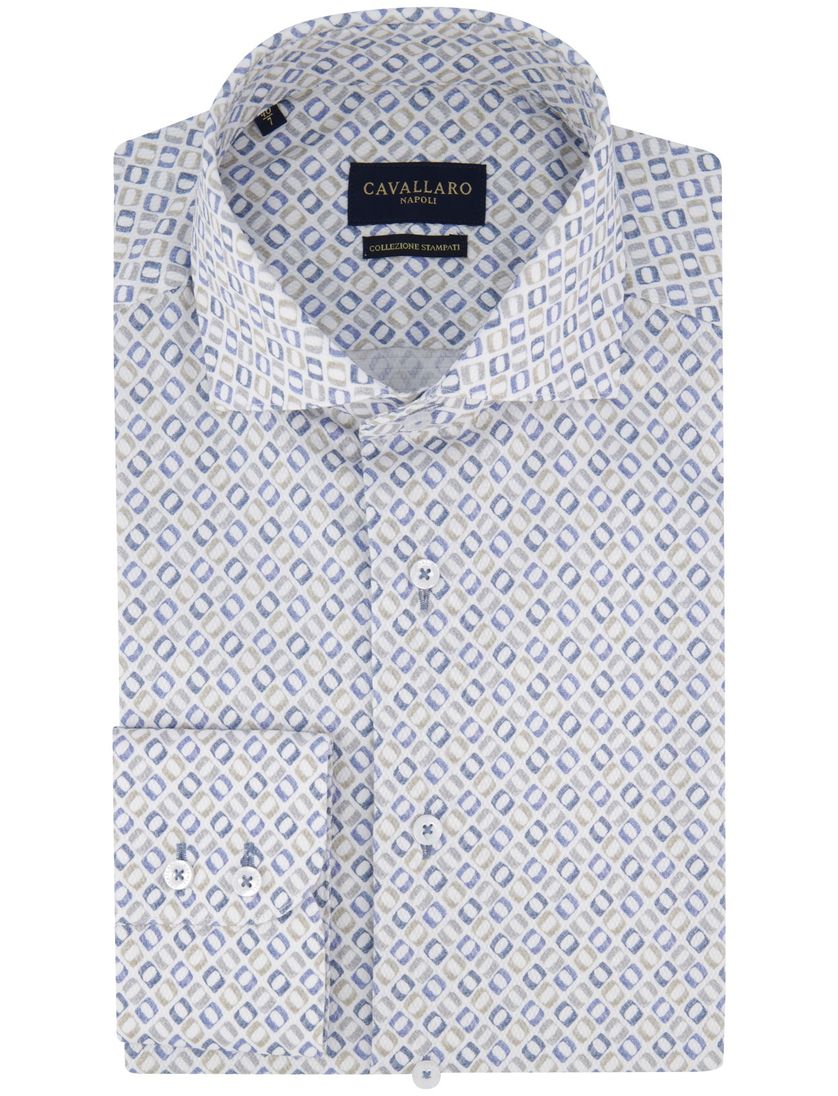 Cavallaro Midoti overhemd grijs ml7 wide collar