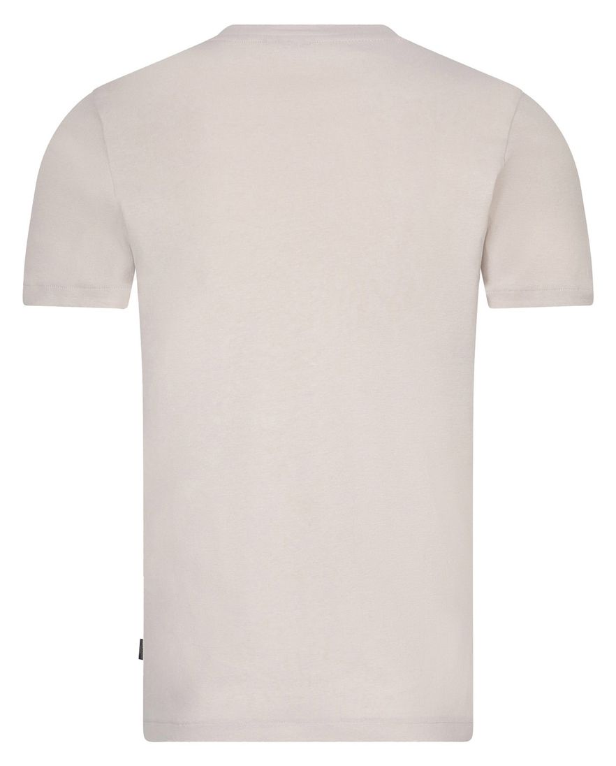 Cavallaro Bruno t-shirt beige effen slim fit katoen