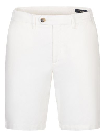 Cavallaro Cavallaro Filo Bermuda wit effen slim fit katoen