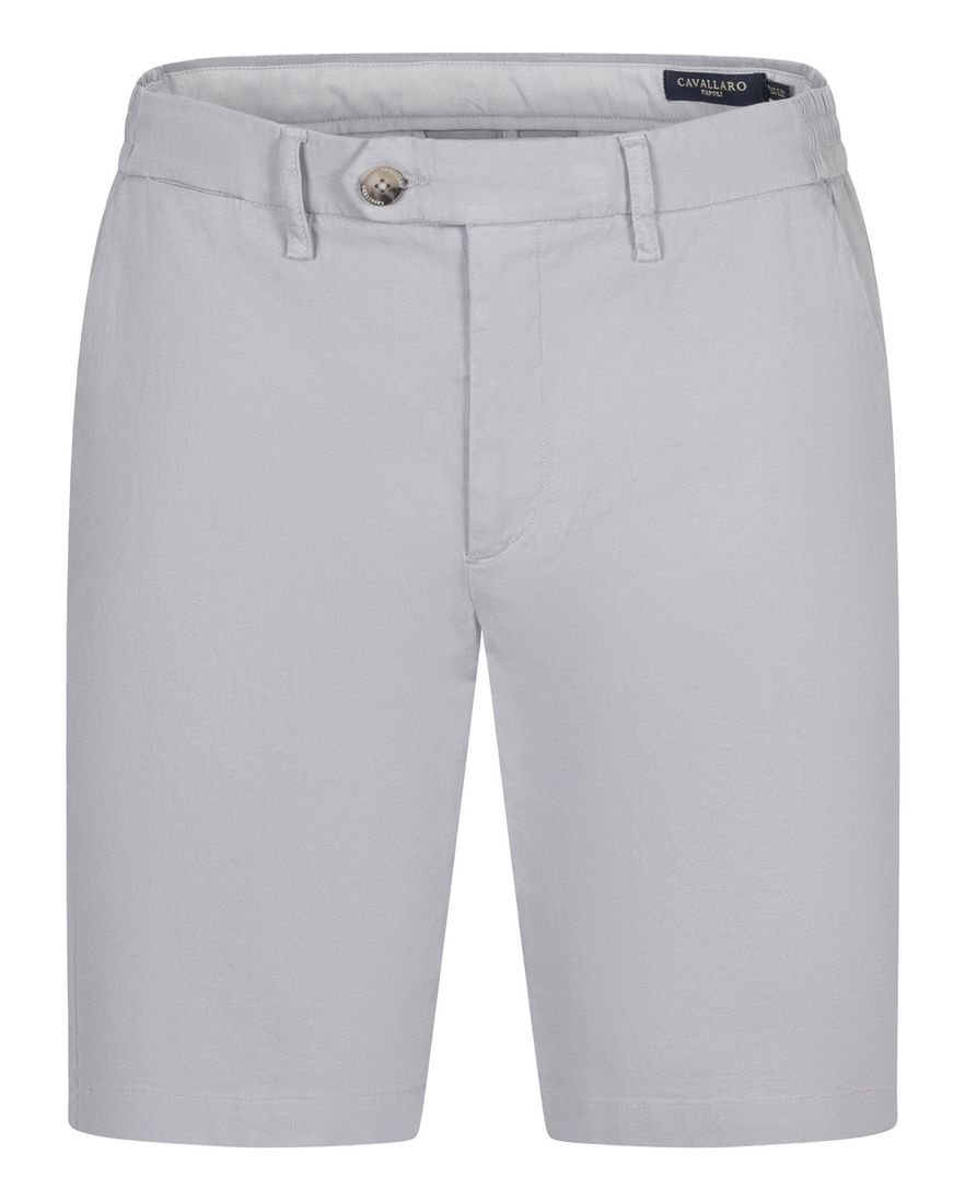 Cavallaro Filo Bermuda grijs effen slim fit katoen