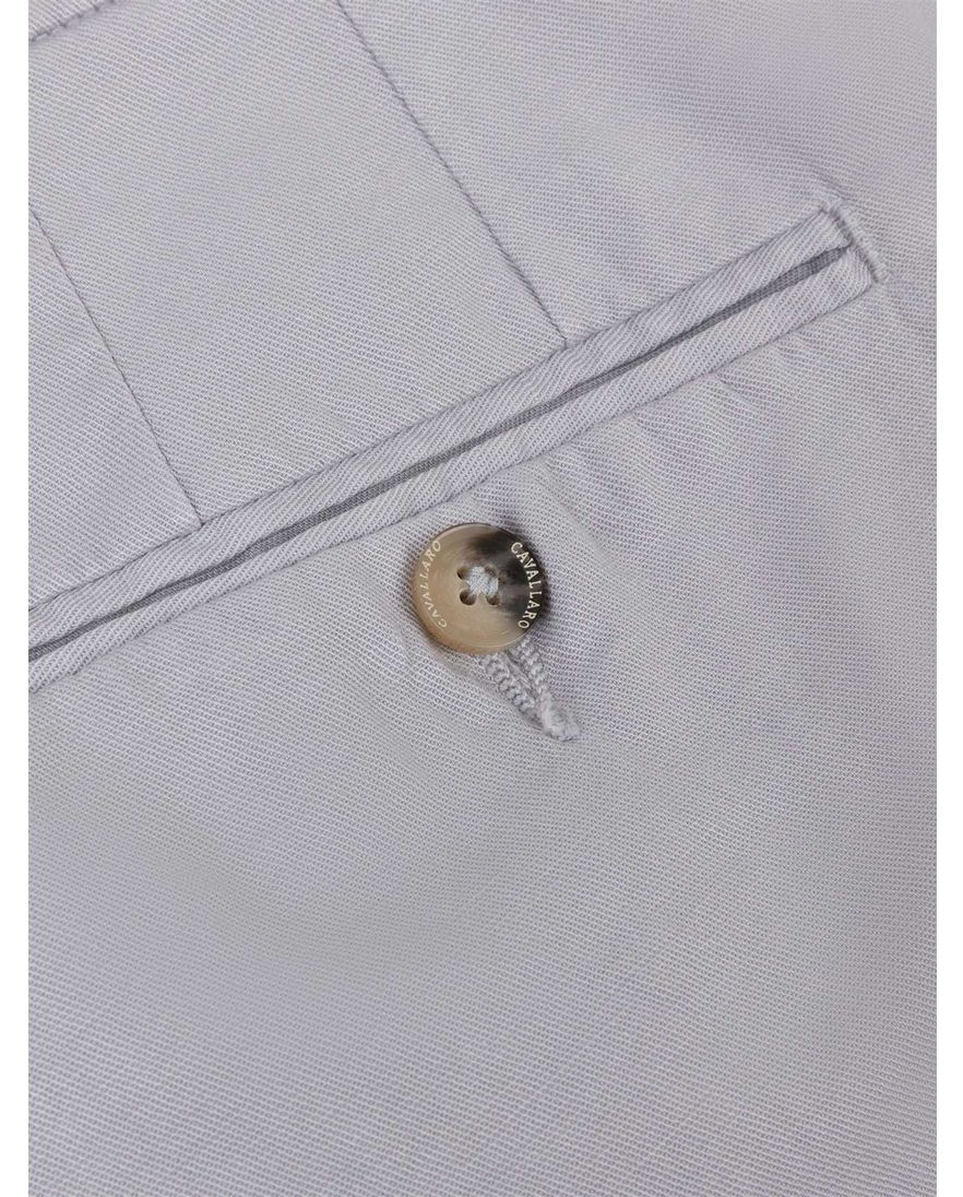 Cavallaro Filo Bermuda grijs effen slim fit katoen