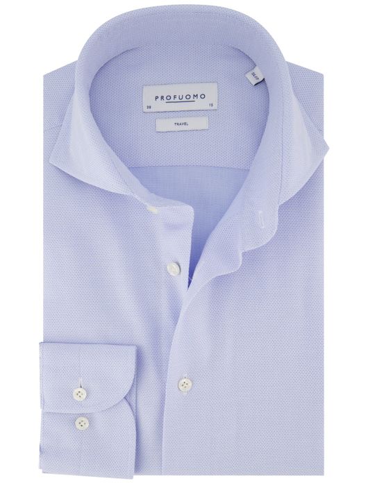 Profuomo travel overhemd blauw cutaway ml 7