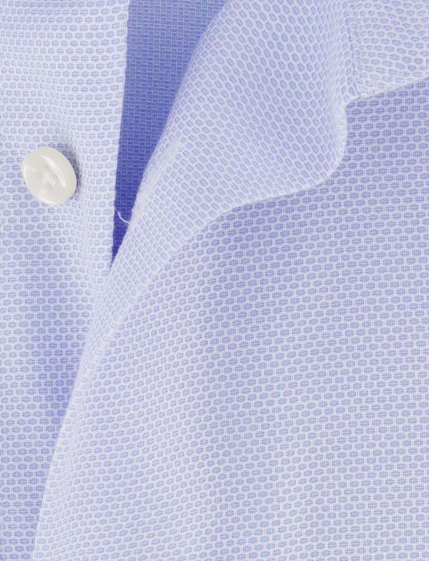 Profuomo travel overhemd blauw cutaway ml 7