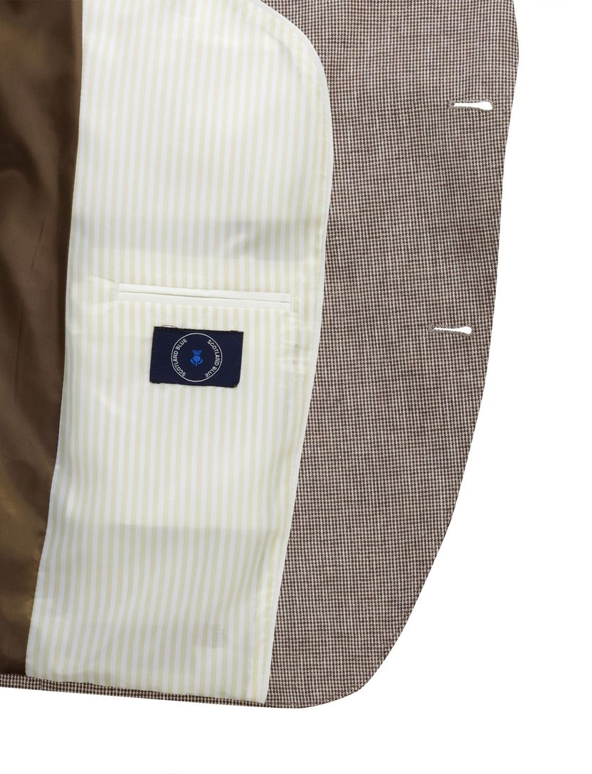 Scotland Blue half jacket drop 7,5 colbert bruin linnen