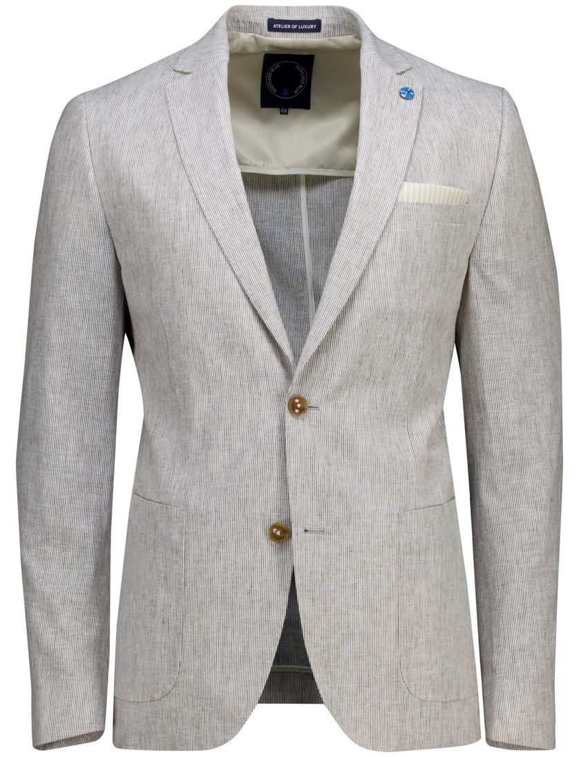 Scotland Blue half jacket drop 7,5 colbert grijs linnen