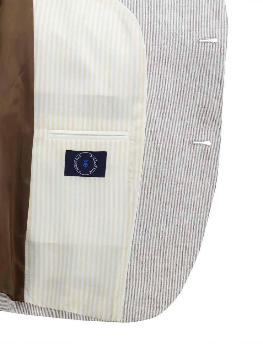 Scotland Blue half jacket drop 7,5 colbert grijs linnen