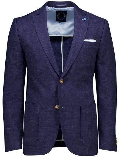 Scotland Blue Scotland Blue colbert donkerblauw half jacket drop 7.5