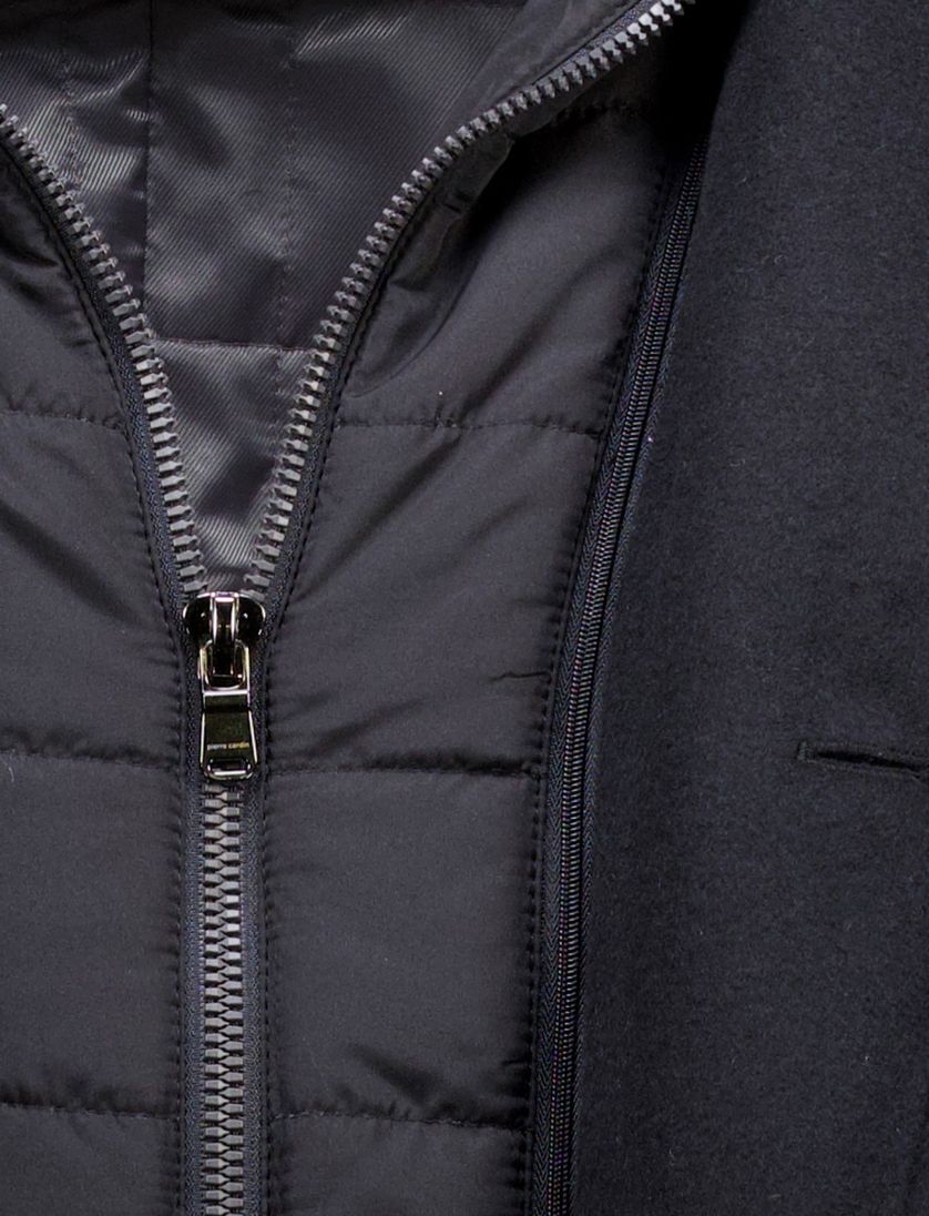 Pierre Cardin winterjas zwart PC-Colyn zonder capuchon