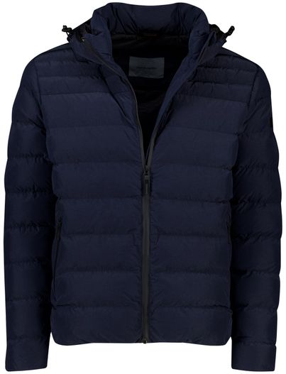 Pierre Cardin Pierre Cardin winterjas navy gewatteerd capuchon polyamide