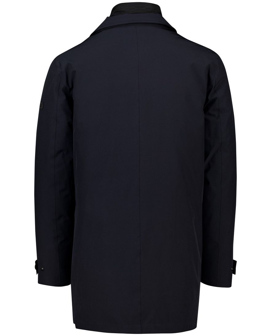 Pierre Cardin Winterjas navy Modern Fit hoge hals polyamide