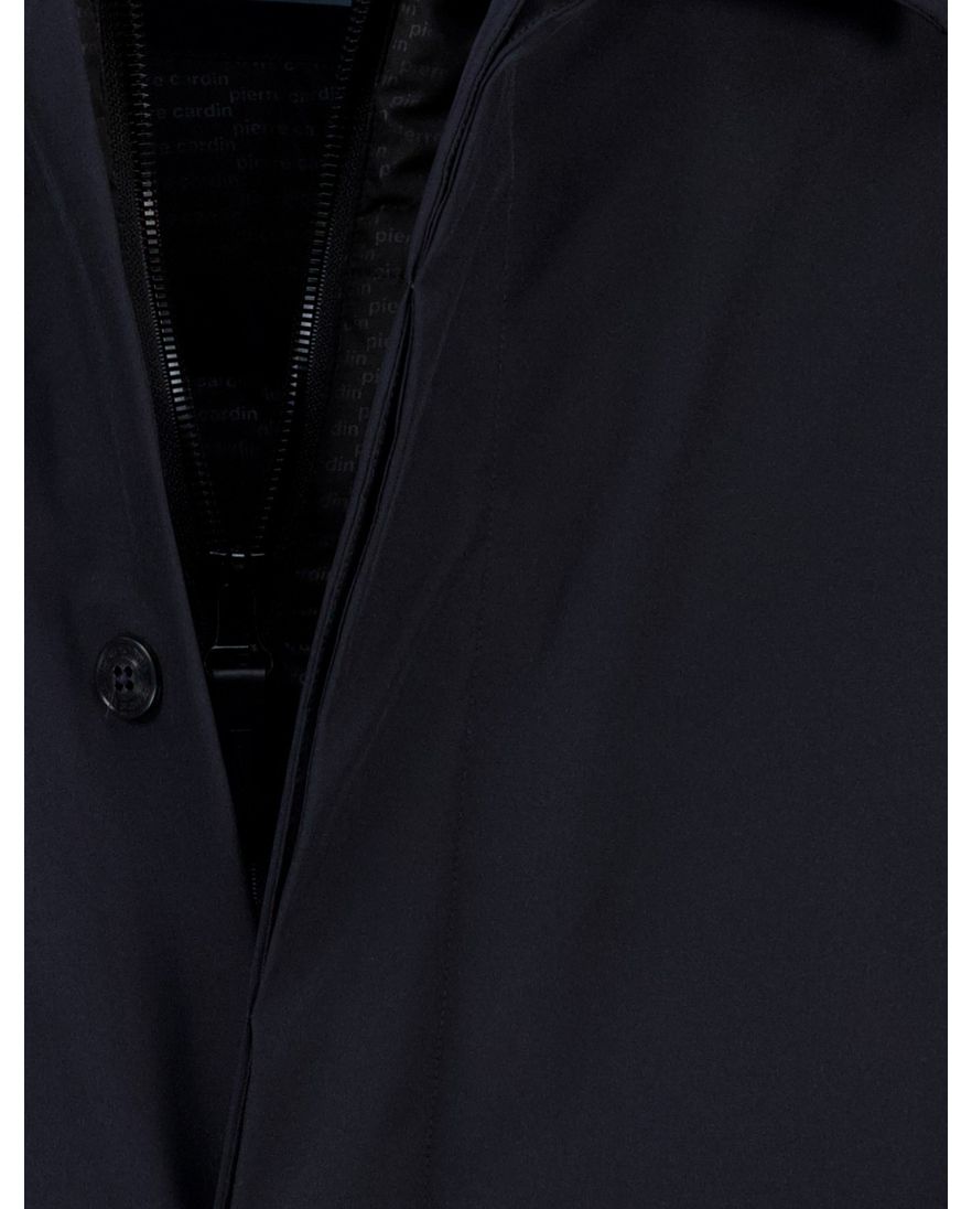Pierre Cardin Winterjas navy Modern Fit hoge hals polyamide