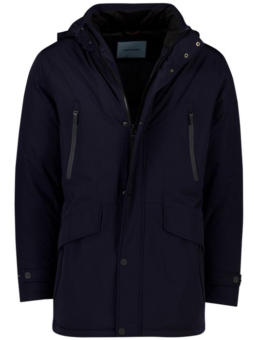 Pierre Cardin winterjas navy zakken effen