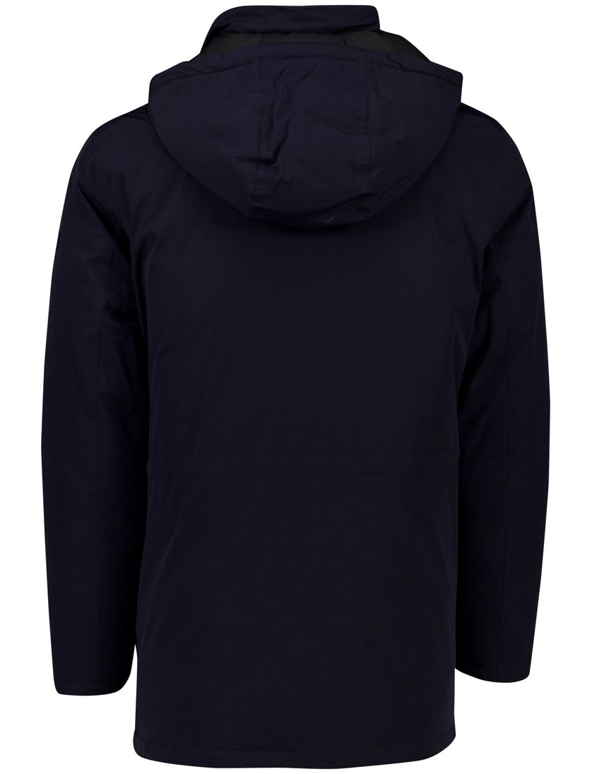 Pierre Cardin winterjas navy zakken effen polyamide