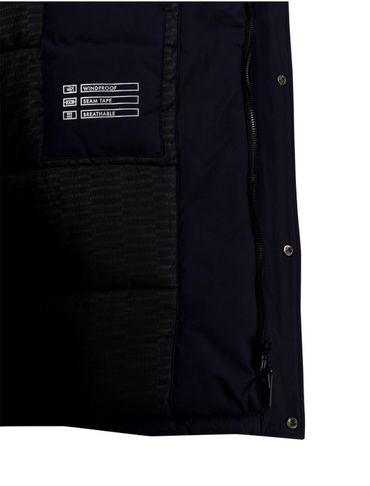 Pierre Cardin winterjas navy zakken effen