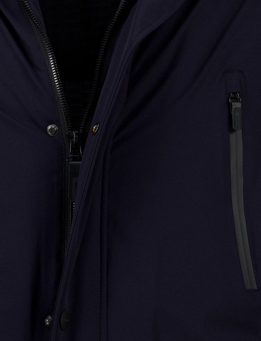 Pierre Cardin winterjas navy zakken effen polyamide