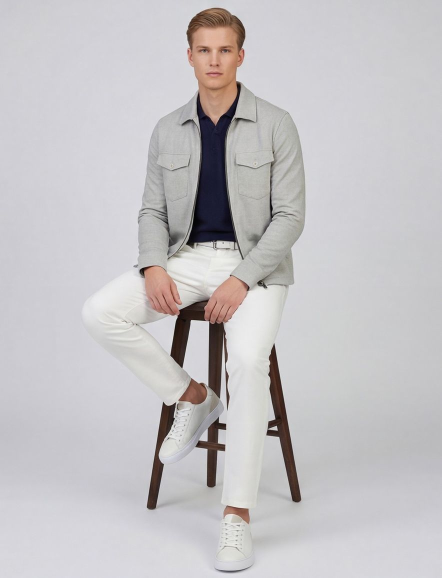 Blue Industry overshirt grijs