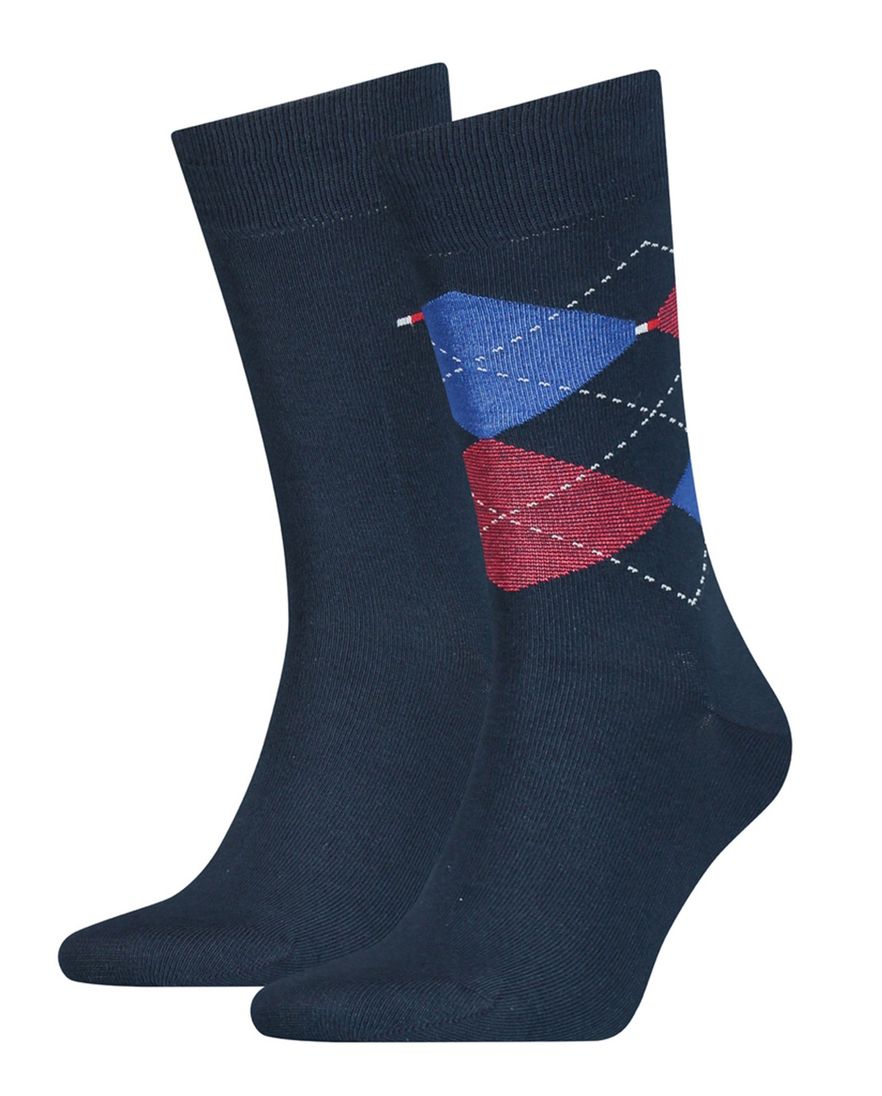 Tommy Hilfiger geruite sokken 2-pack original