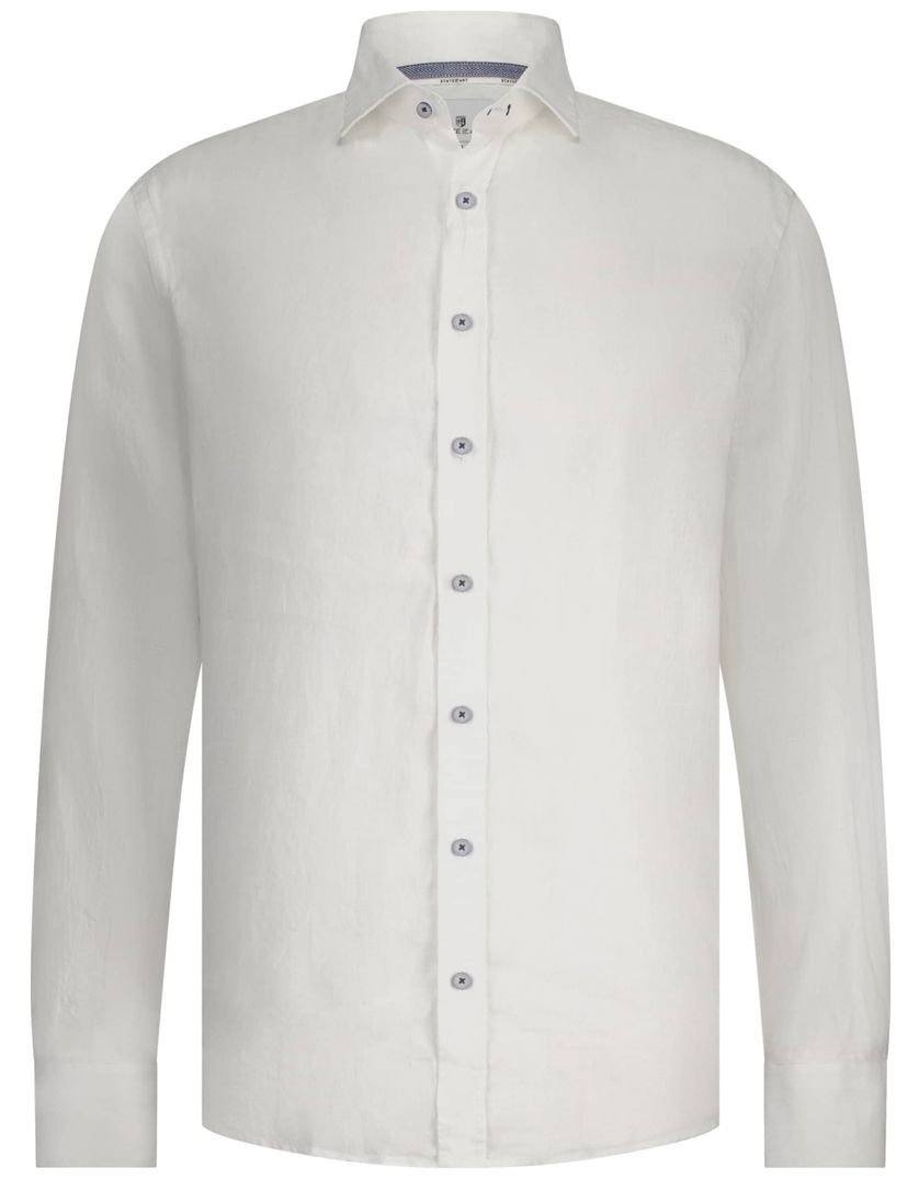 State of Art overhemd wit effen linnen