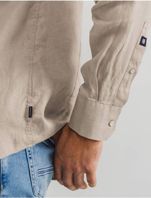 State of Art overhemd bruin effen