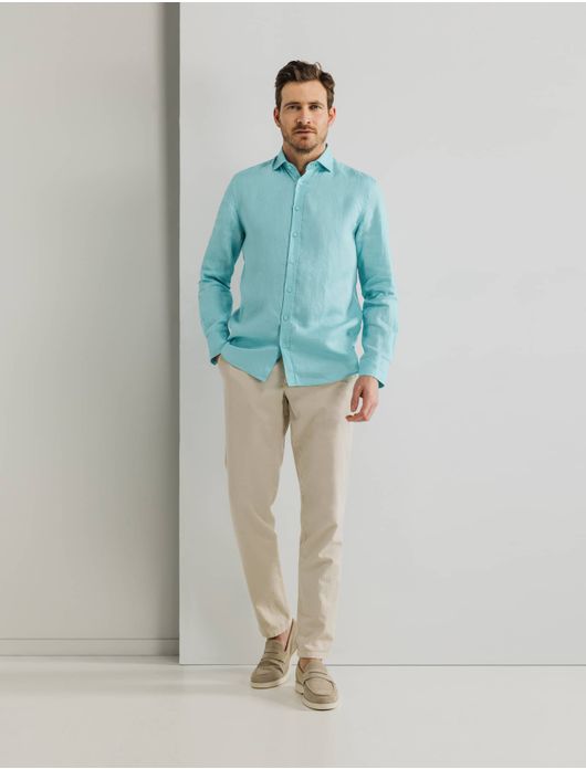 State of Art overhemd turqouise effen
