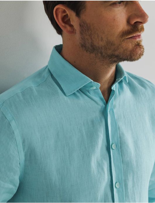 State of Art overhemd turqouise effen