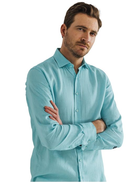 State of Art overhemd turqouise effen