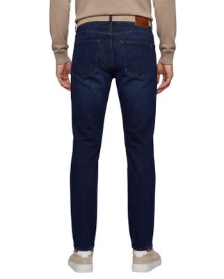 Hugo Boss denim Boss orange jeans 5 pocket blauw effen