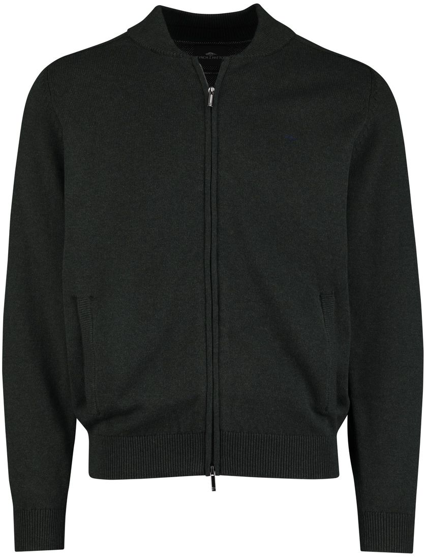 vest Fynch hatton groen katoen