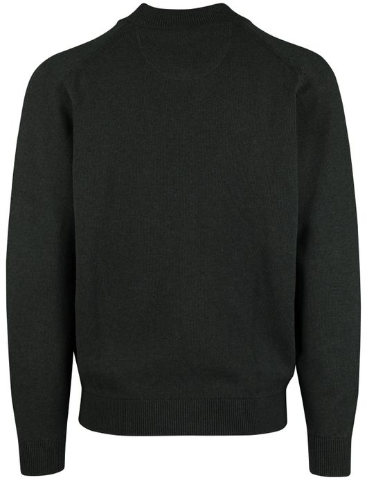 Fynch hatton vest katoen groen effen