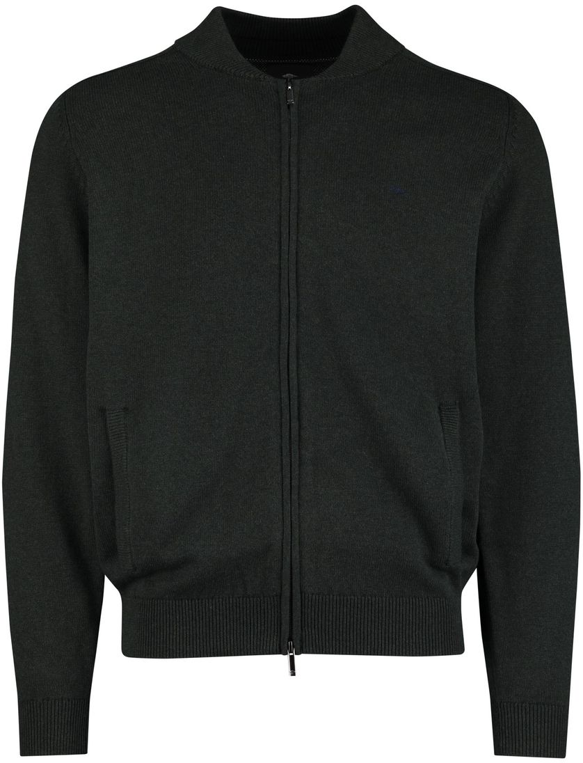 vest Fynch hatton groen katoen