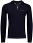 Fynch Hatton Half Zip navy 100% lamswol