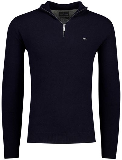 Fynch Hatton Fynch Hatton Half Zip navy lamswol