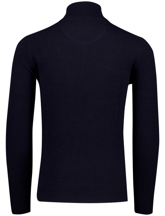 Fynch Hatton Half Zip navy 100% lamswol